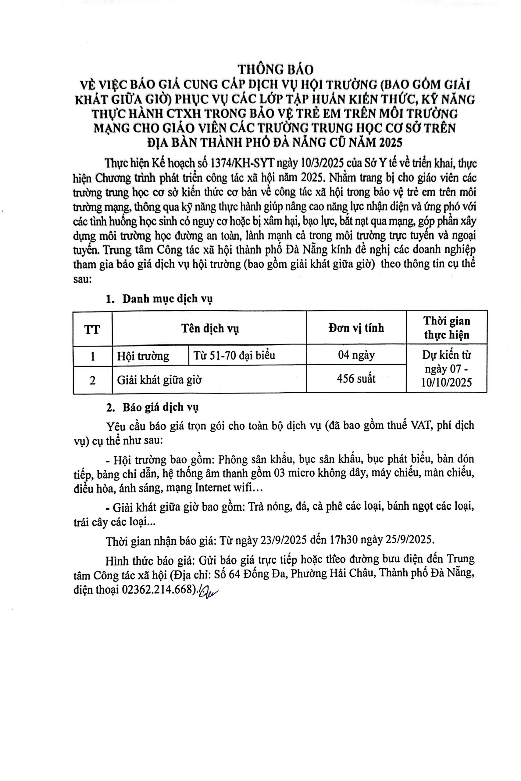 Ảnh TB bao gia dv hoi truong tap huan TE tren moi truong mang 2025