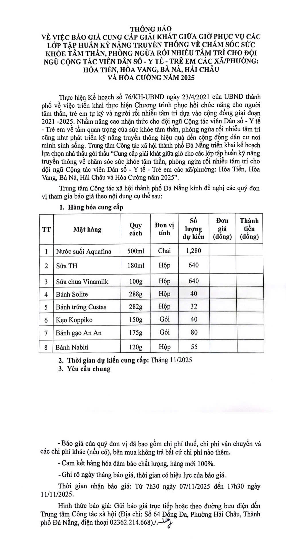 Ảnh báo giá C Hương 07.11.2025