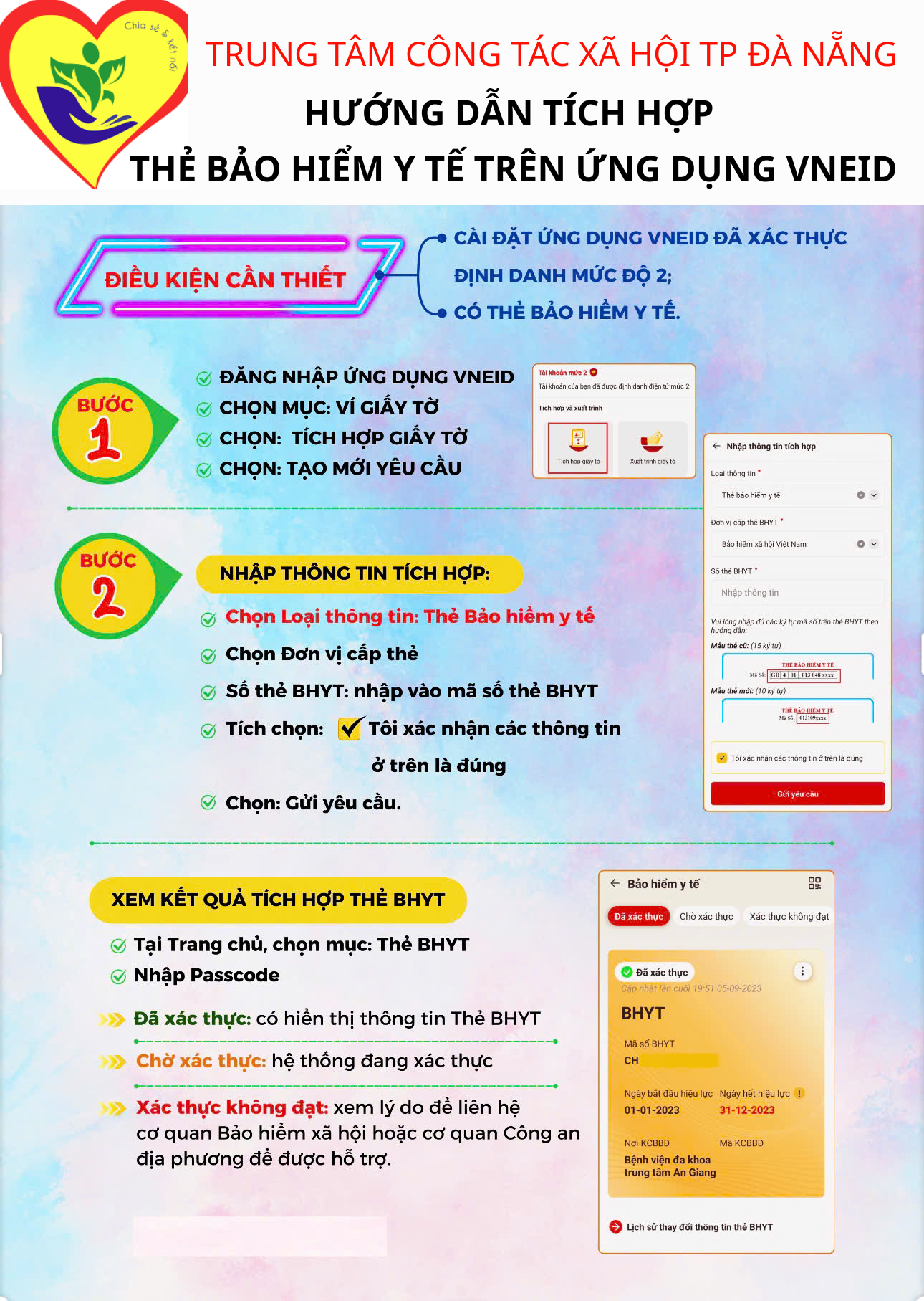 Ảnh hướng dẫn tích hợp thẻ BHYT trên VNEID